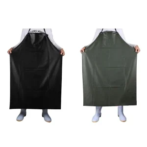 Black Car Industrial Long Washable Oil-proof Apron PVC Apron