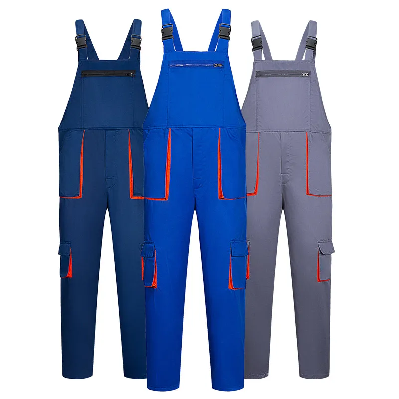 Factory Workwear Bib Pants Industrial Work Pants Overalls for Men Work out Bib Pants Trousers Uniforms Carpenter Working Clothes