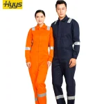 Flame-retardant Work Coveralls Reflective Strips Men and Women Working Clothes suit Anti-static Fire retardant Worker Uniform