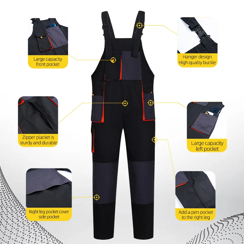 Pure Cotton Men Overall Working Jumpsuits Clothes Trousers Workwear Bib Pants work out Industry Jumpsuit Coverall scrubs for man