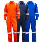 Flame-retardant Work Coveralls Reflective Strips Men and Women Working Clothes suit Anti-static Fire retardant Worker Uniform