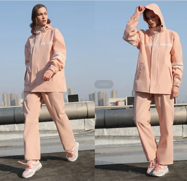 Rainfreem 3M Rain coat Factory Custom Wholesale Industrial Waterproof  Polyester Work Raincoat Adult