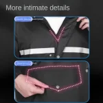 rain pants suit male duty takeout raincoat motorcycle electric bike riding split black Raincoat