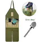 Oxford cloth apron garden gardening garden trimming multi-pocket color matching lengthened leg apron