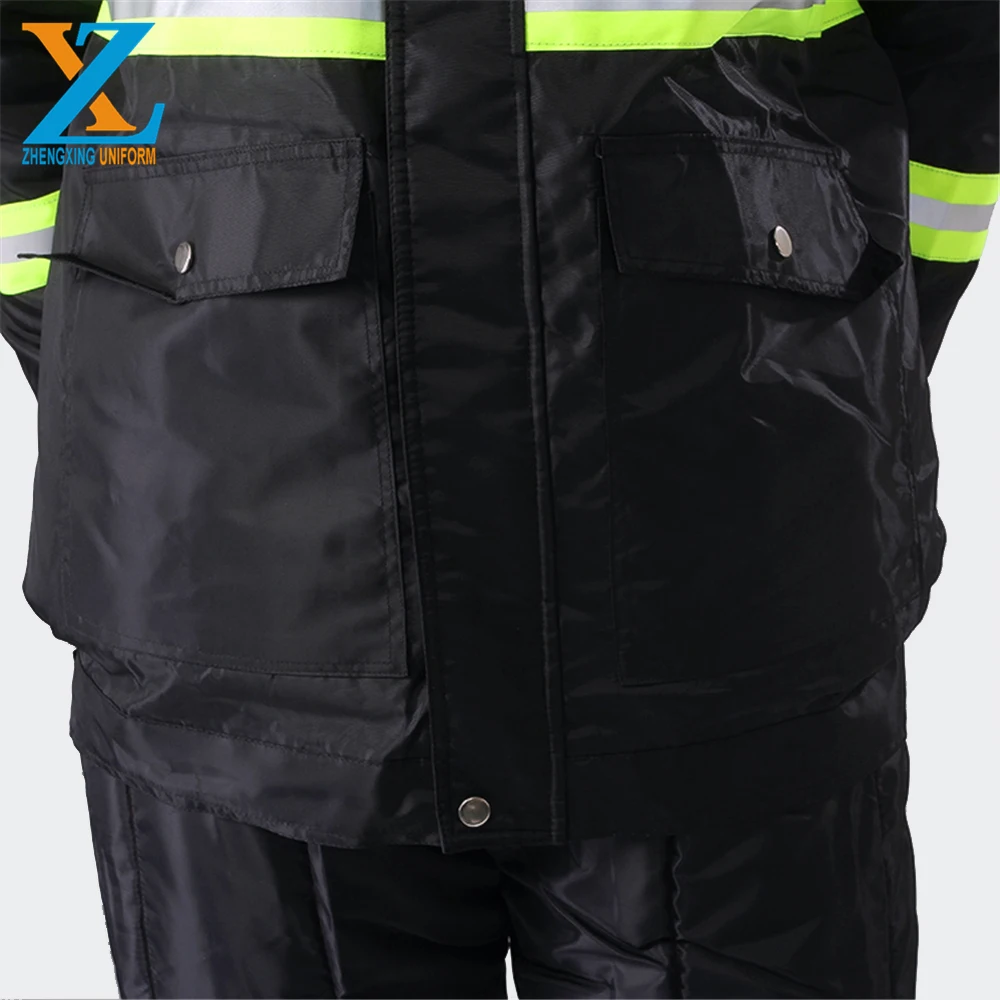 100% Polyester Refrigerator Freezer Bib pants  jacket are ready to ship