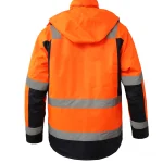 High Density Twill Oxford Fabric Custom Waterproof Yellow Reflective Safety Winter Jacket