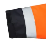 High Density Twill Oxford Fabric Custom Waterproof Yellow Reflective Safety Winter Jacket