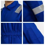 Flame-retardant Work Coveralls Reflective Strips Men and Women Working Clothes suit Anti-static Fire retardant Worker Uniform